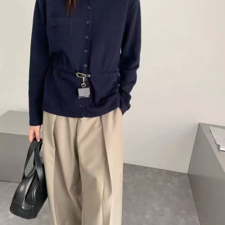 针织极简风网红不褪色厚款长袖女常规款套装