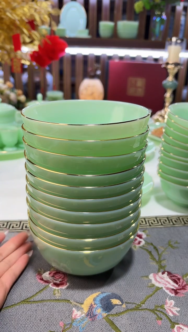 玉瓷5.5英寸饭碗10个