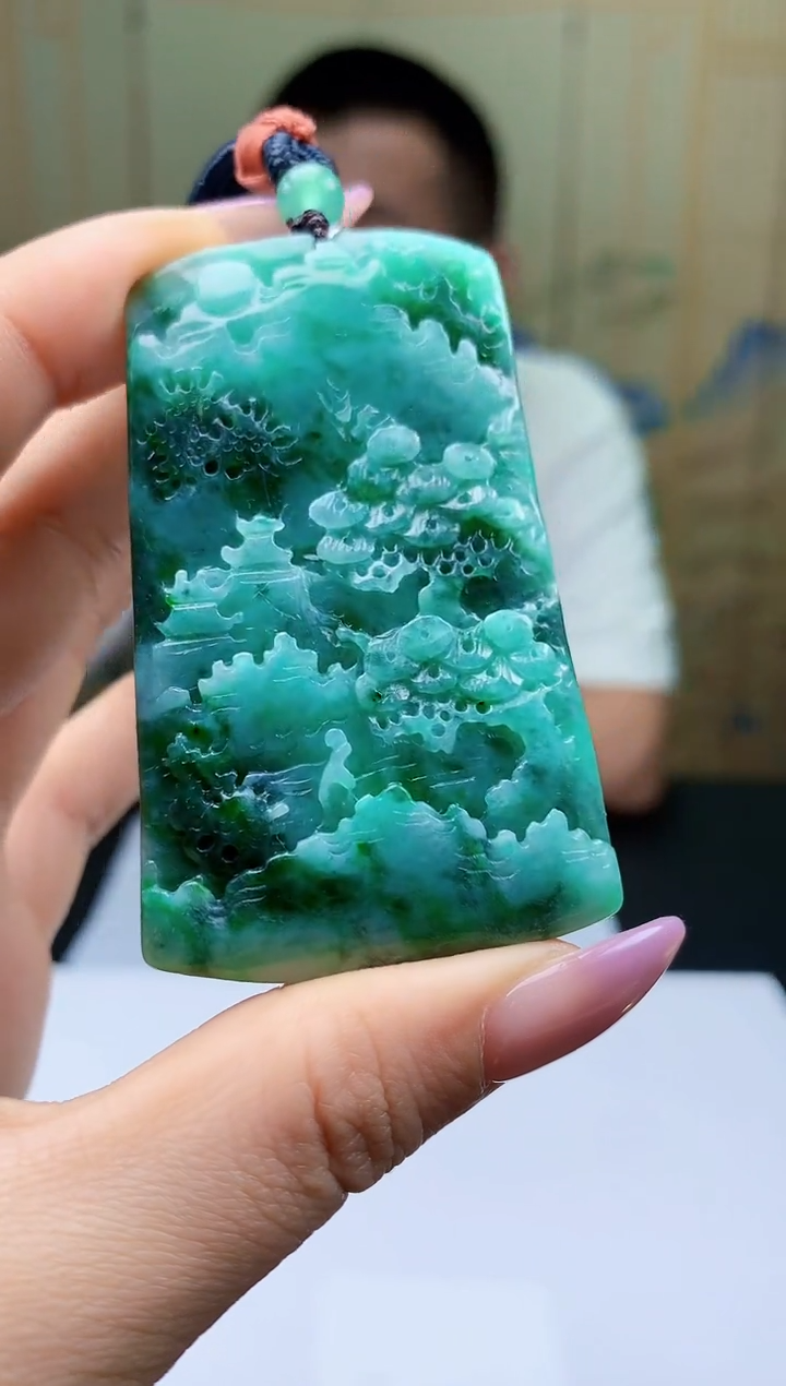 【闪购商品】定制翡翠未镶嵌4812ty-毛货挂件4