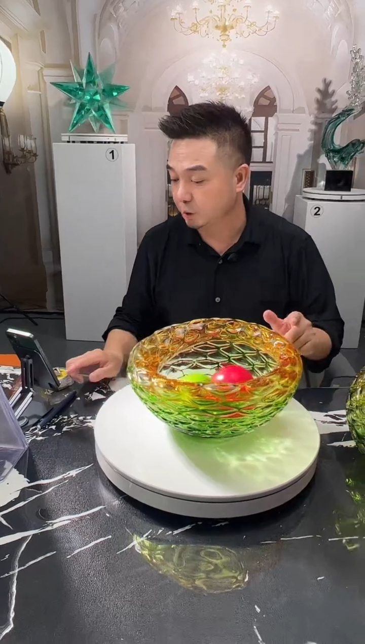茶宠巴比特美学 孔雀纹果盘