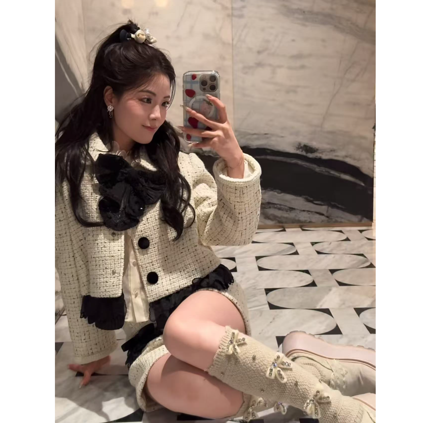 【DÉ MYSTÈRE】拉家2026早春千金时尚粗花呢小香风短外套GFC250139