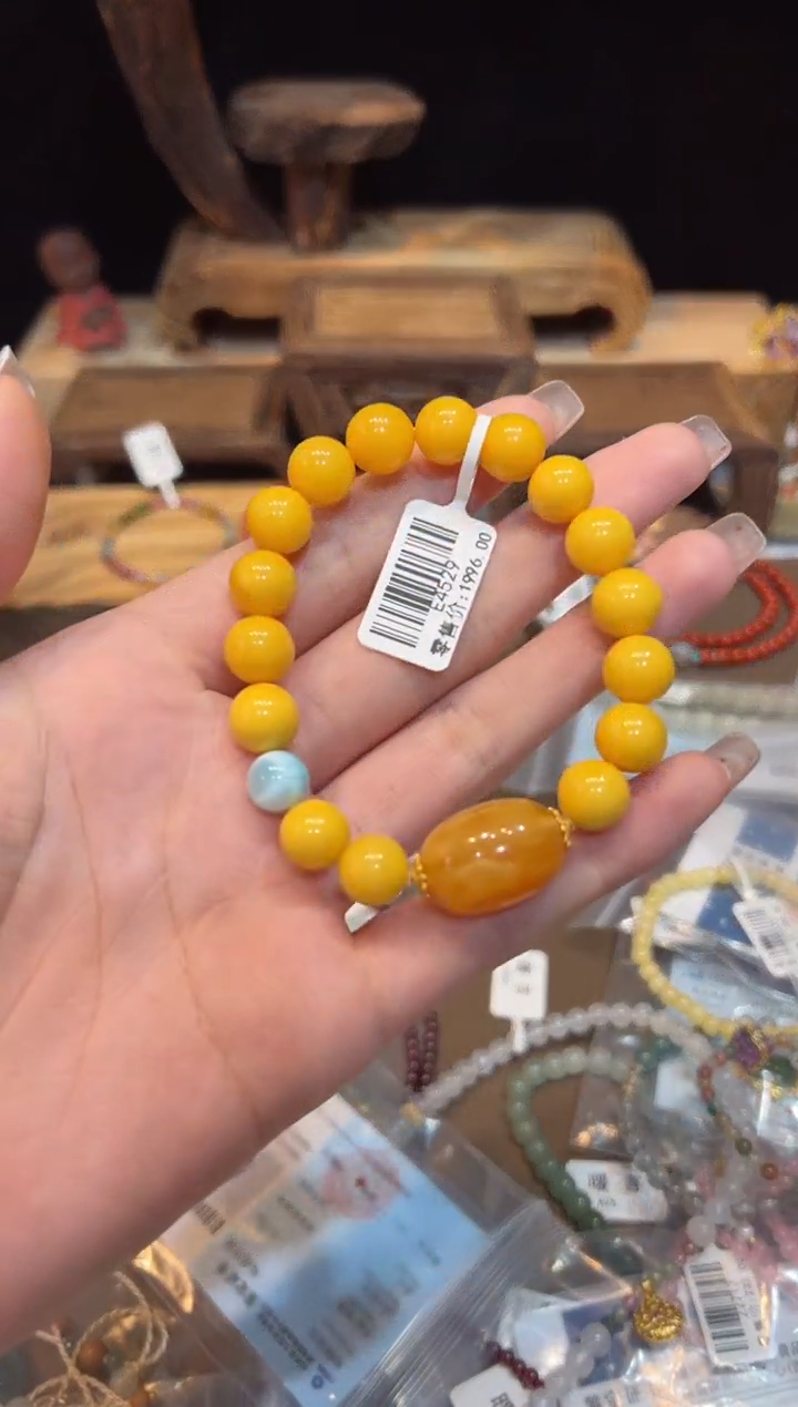 【闪购商品】琥珀手饰未镶嵌10mm手饰@@E4529