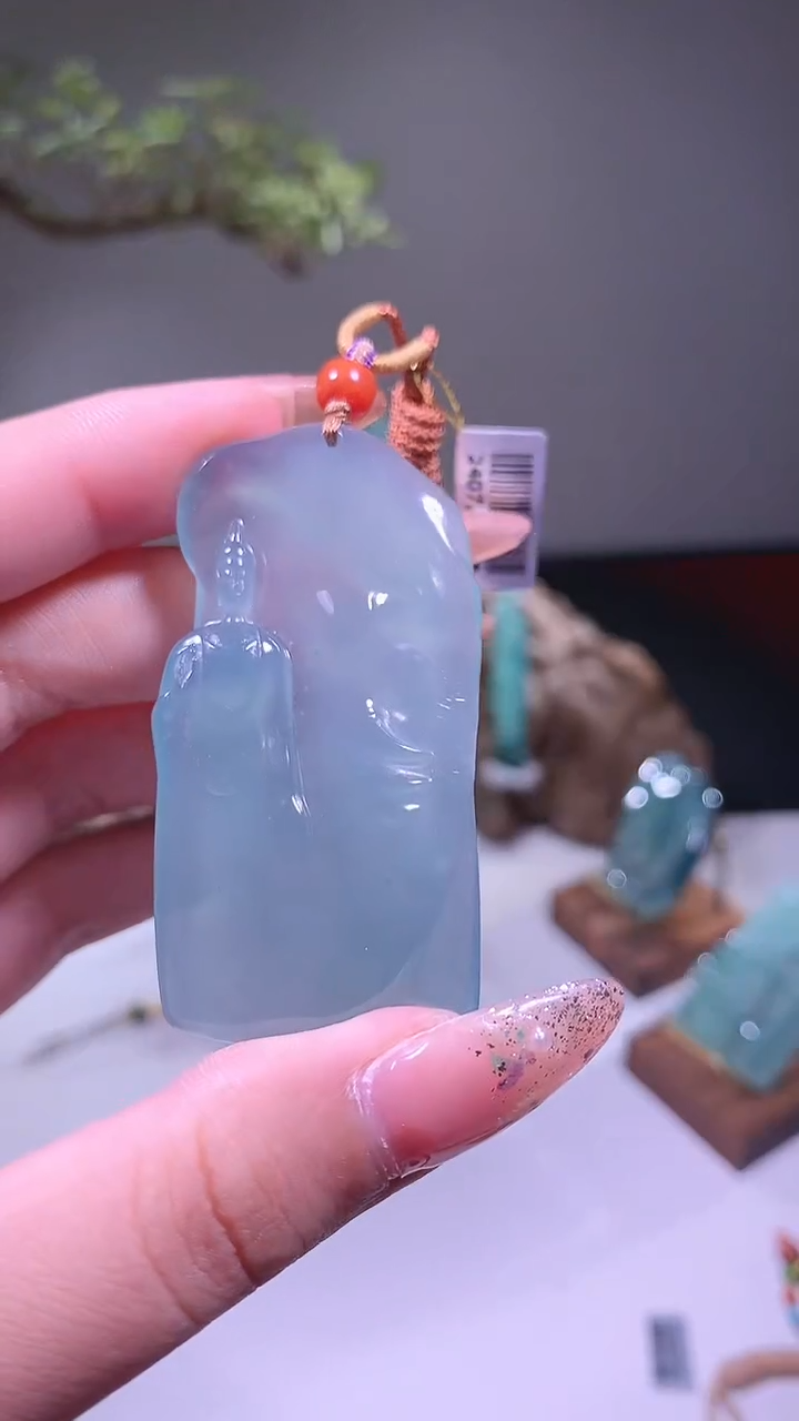 翡翠未镶嵌吊坠(不含链)天然A货翡翠-普贤