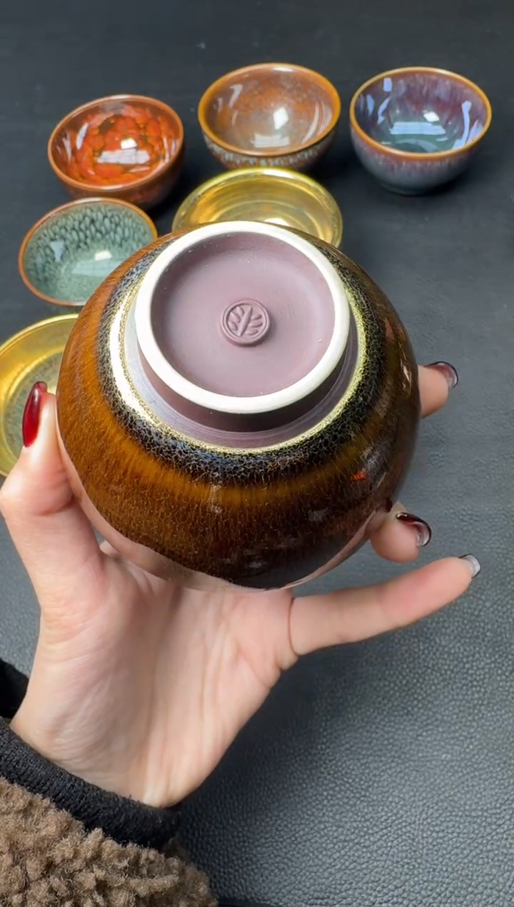 【闪购商品】茶盏建盏故事范泽锋珥金托紫43
