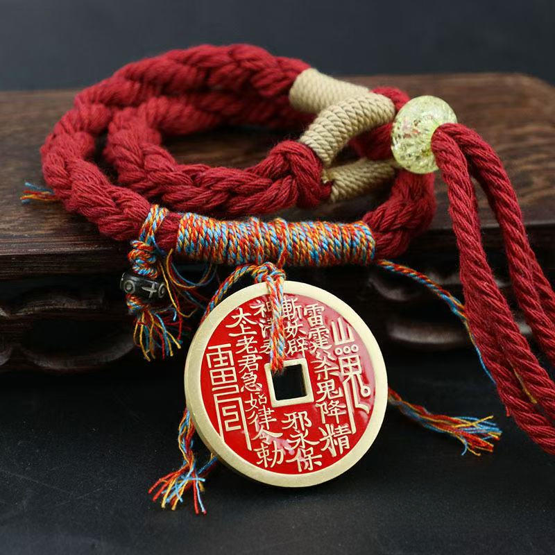 手工制作  正宗 山鬼花钱 新中式挂件 1号链接