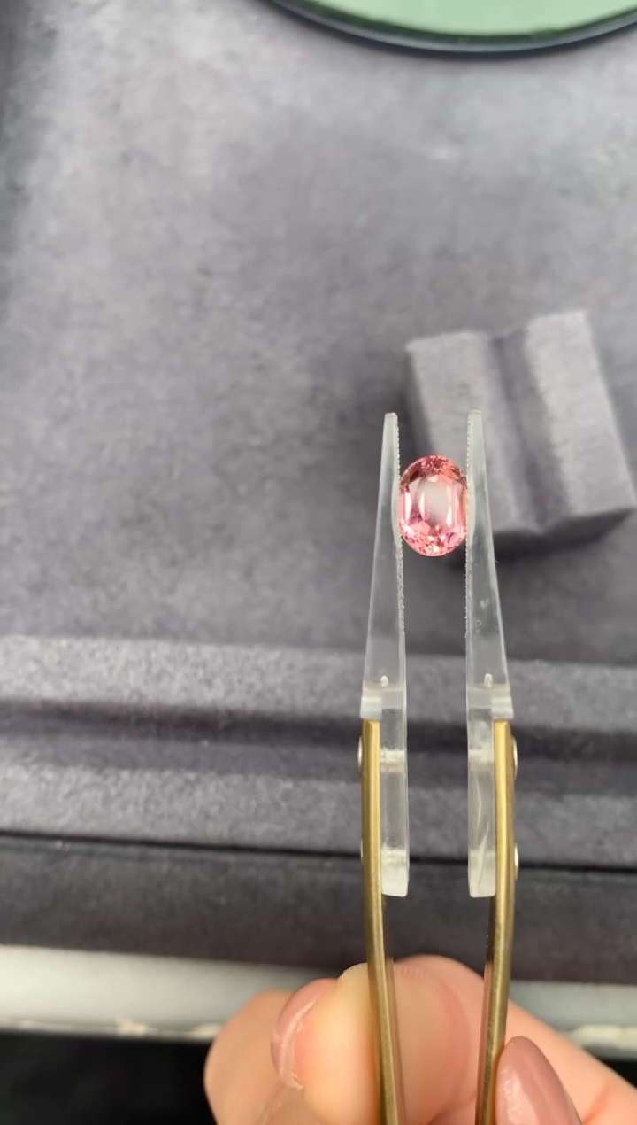 未镶嵌珠宝半成品碧玺1.5ct粉碧玺  FH 定制
