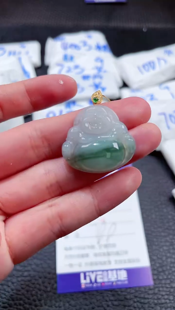 【闪购商品】翡翠18K金镶嵌颈饰00002034