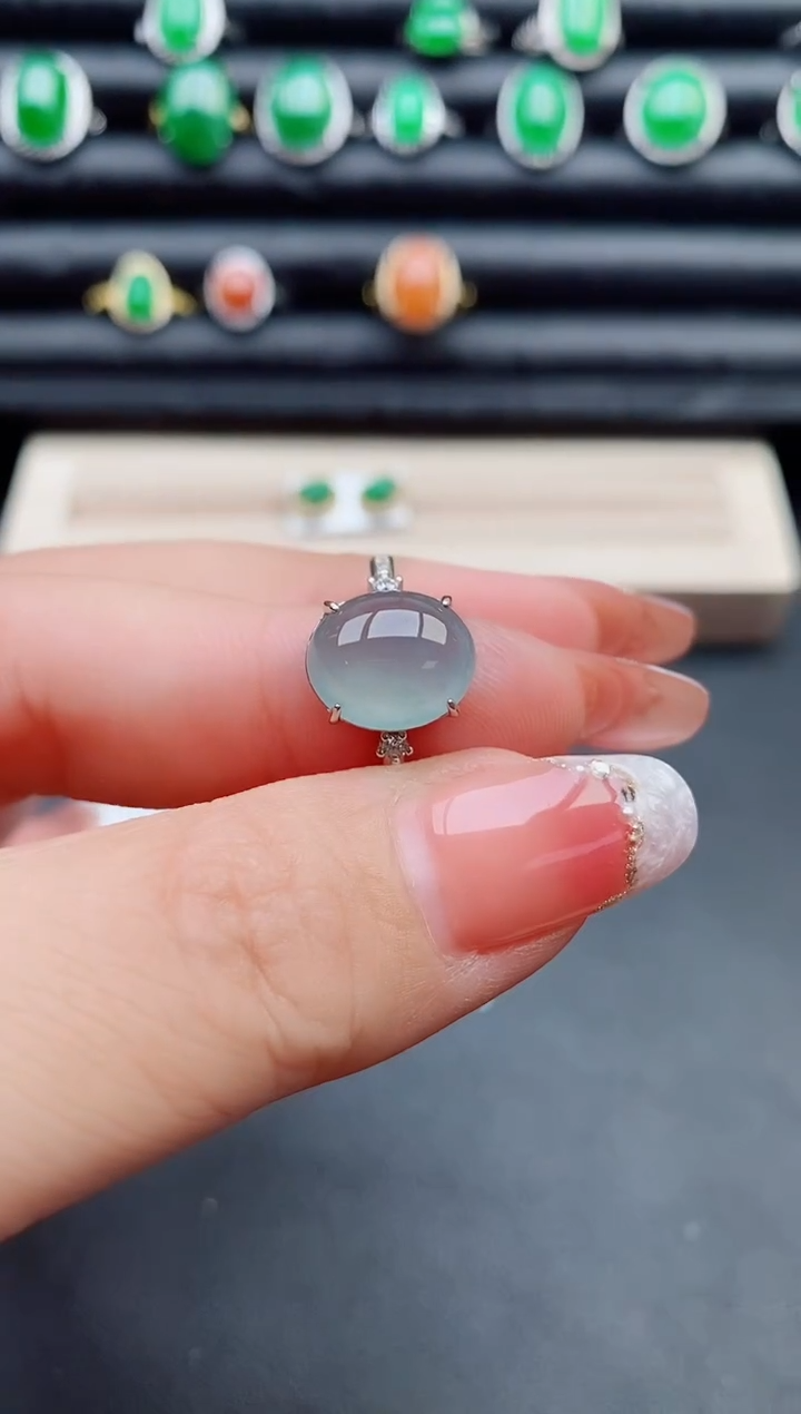 【闪购商品】翡翠戒指银S925镶嵌6090690