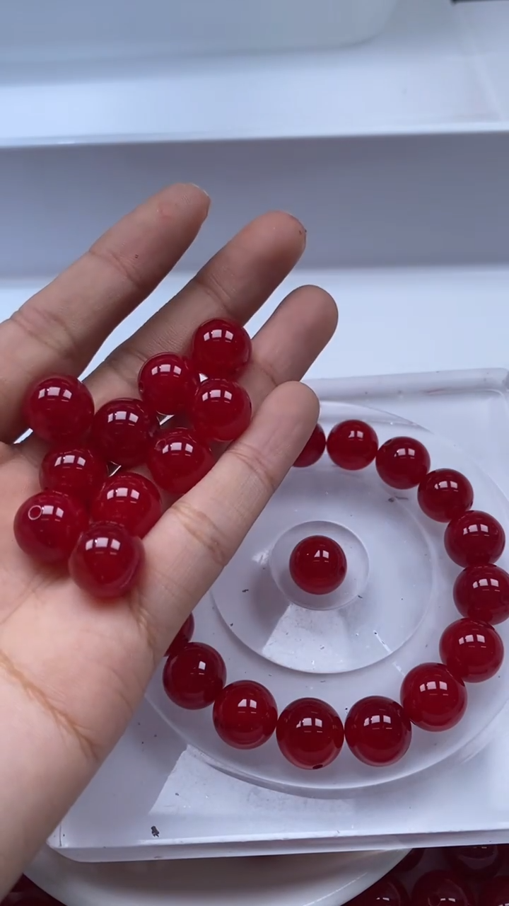 未镶嵌颈饰玛瑙/玉髓W2241-鸽血红色12mm*25颗