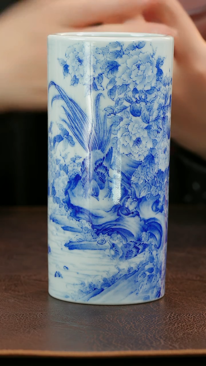 【闪购商品】青山赋花鸟笔洗陶瓷