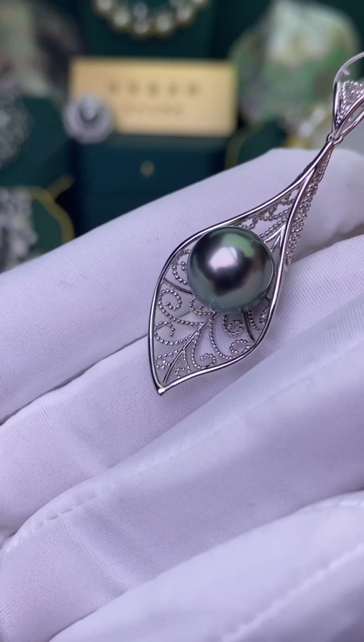 【闪购商品】海水珍珠颈饰18K金镶嵌11-12