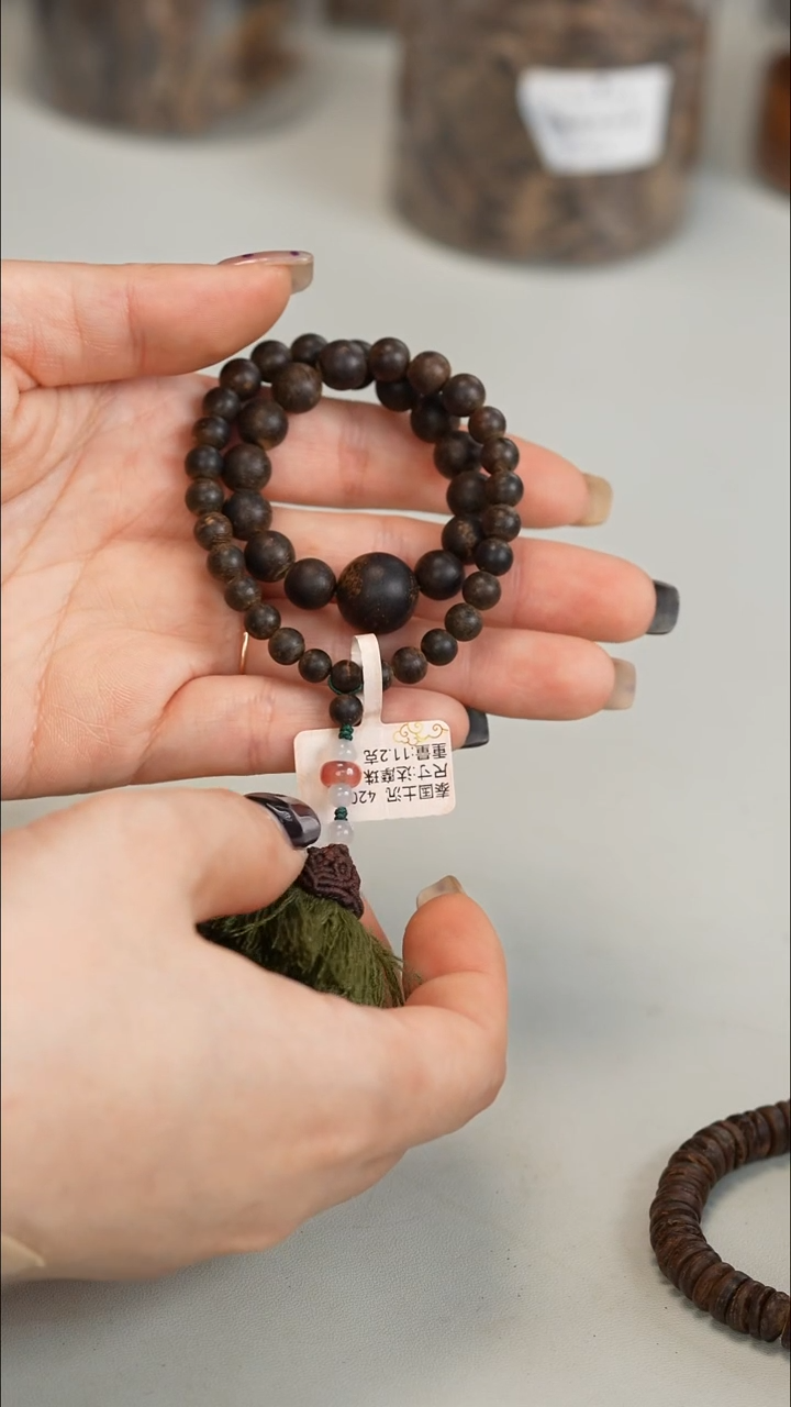 沉香沉香碎屑沉水泰国土沉达摩珠 11.2g