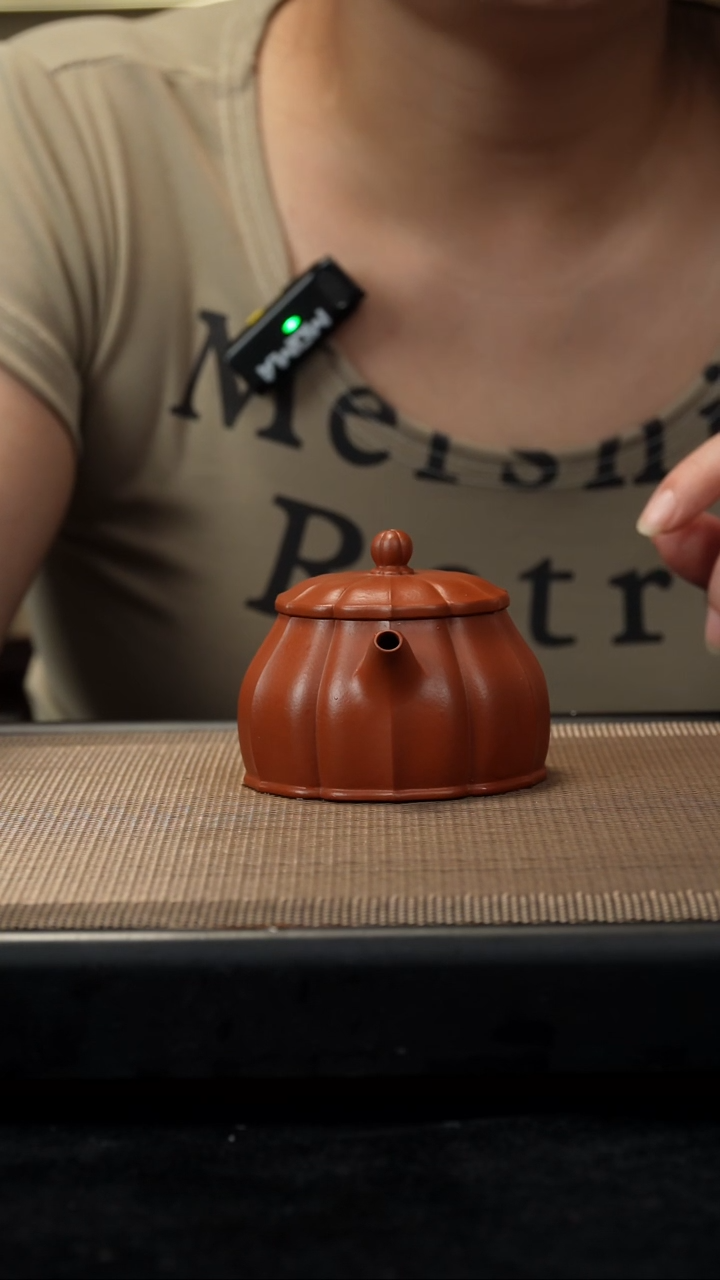 茶壶紫砂生砂朱泥筋纹若溪150CC