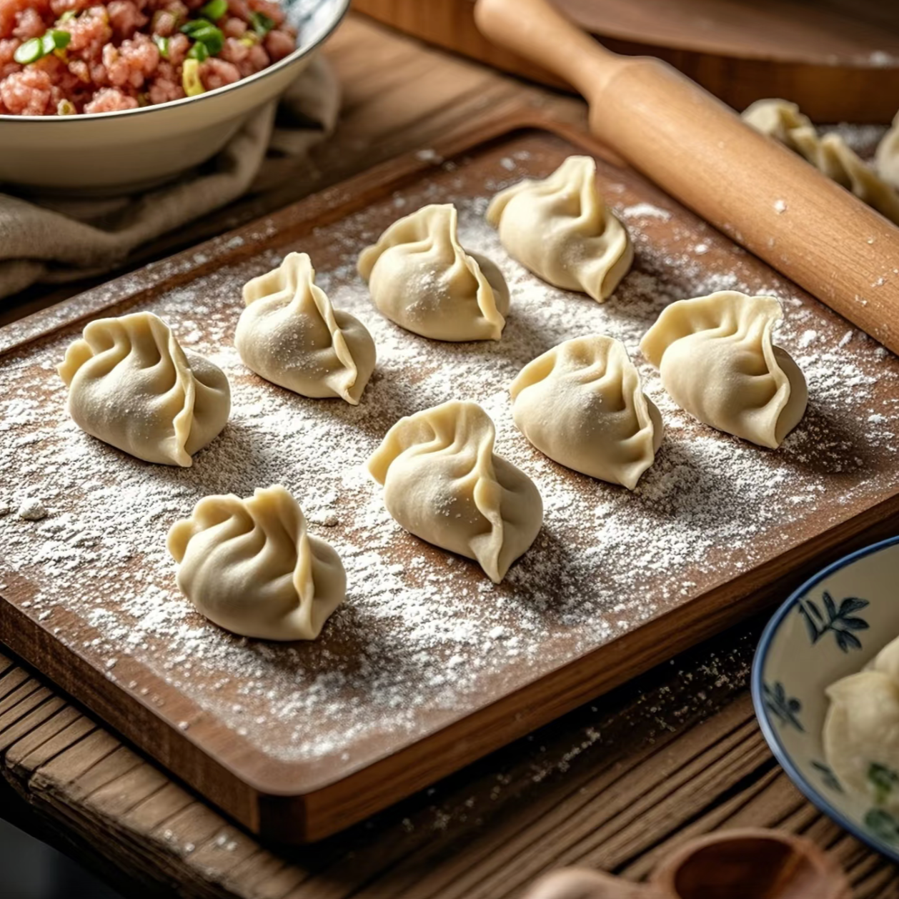 现包手工饺子（韭菜猪肉馅  ）【一盒24个约580g】