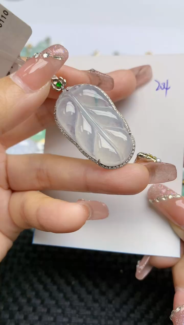 【闪购商品】翡翠颈饰18K金镶嵌f天然A货翡翠 205