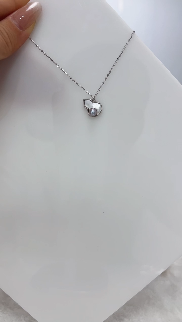 【闪购商品】海水珍珠DA银S925镶嵌套链 C670