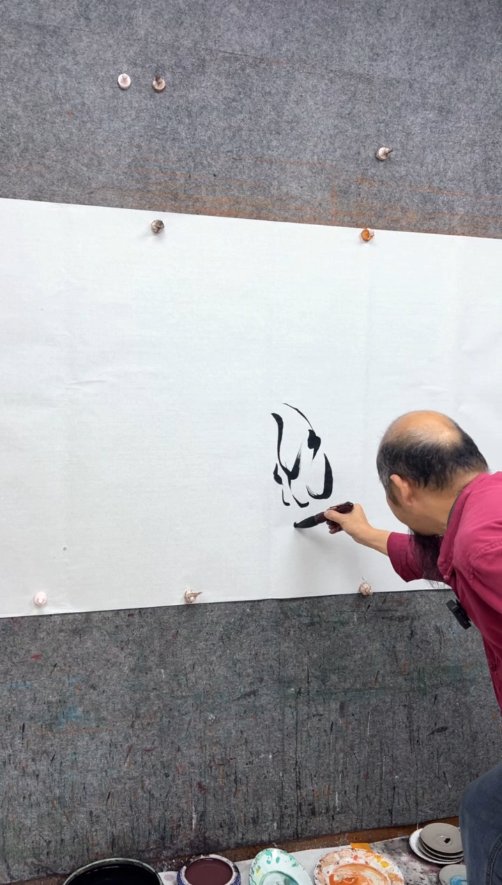 国画尙**主四骏 彩色 带收藏证书