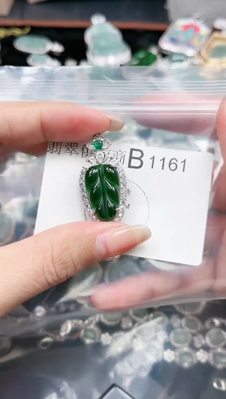 【闪购商品】翡翠颈饰未镶嵌赠皮绳1161