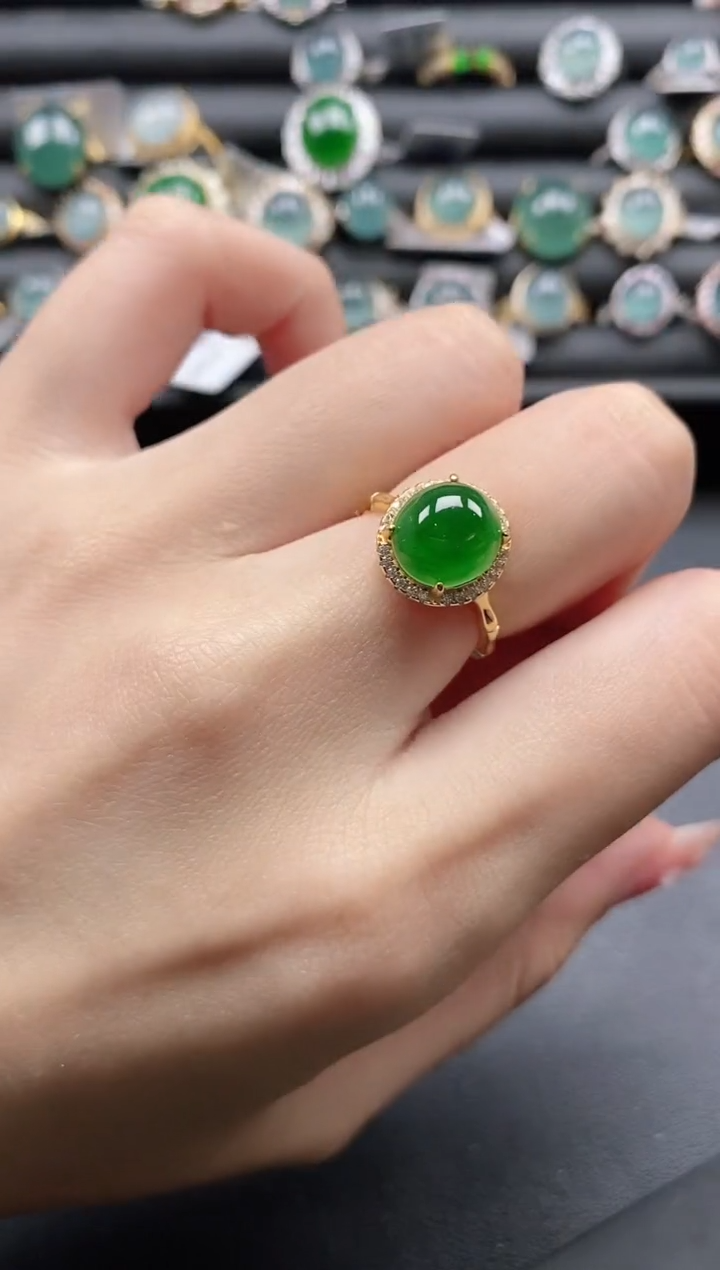 【闪购商品】翡翠戒指银S925镶嵌1111