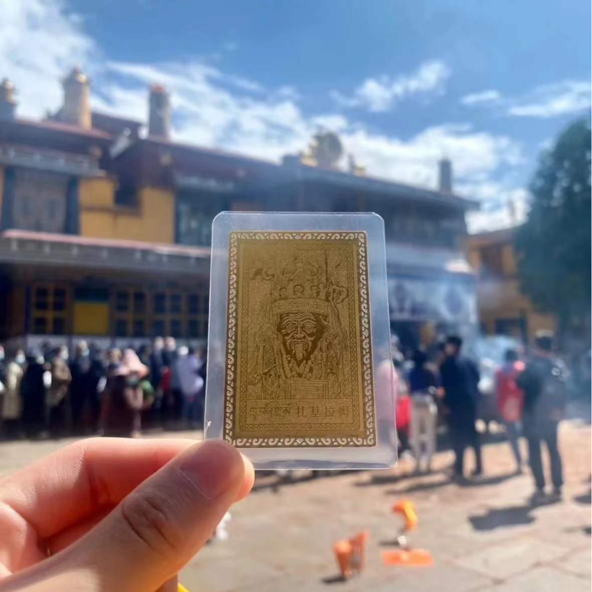 【非手绘】扎基拉姆西藏小金卡随身手机贴唐卡装饰背卡