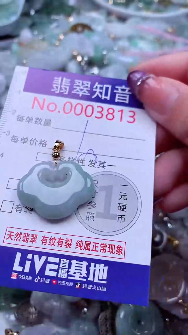 翡翠未镶嵌吊坠(不含链)3813