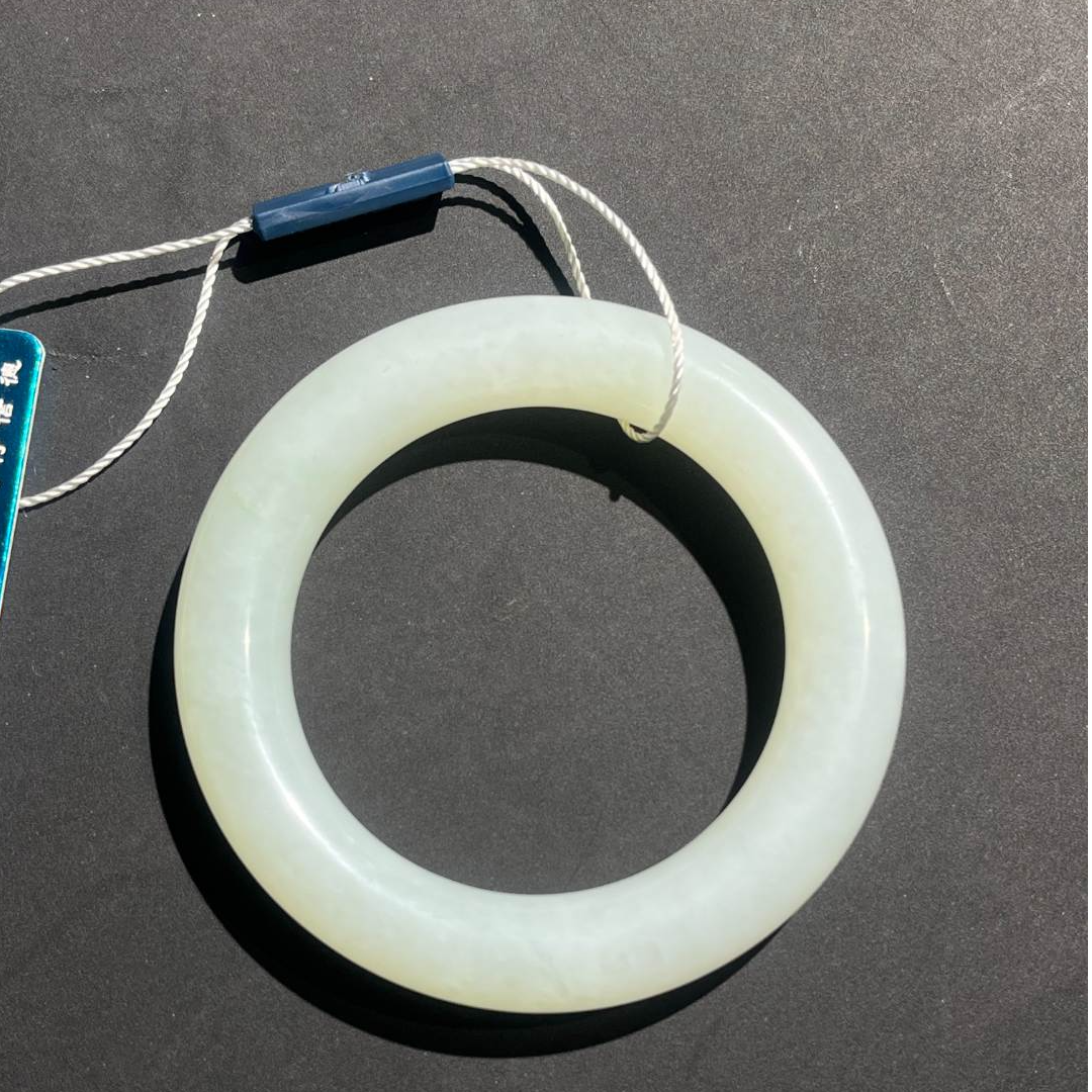 清/和田玉/胖圆条手镯00000086