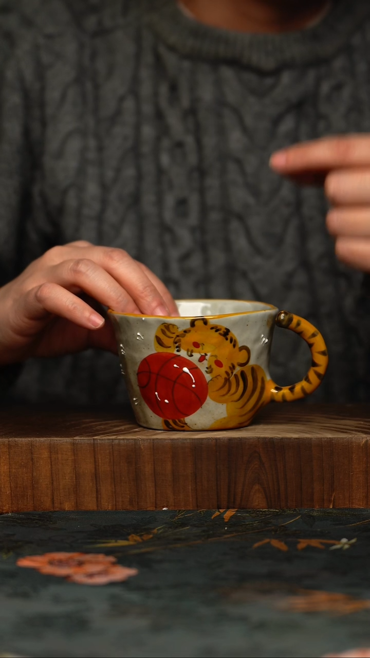 瓷片釉下彩手工手绘同款