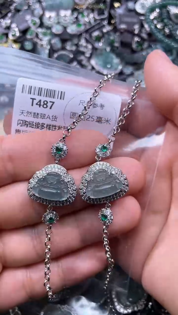 【闪购商品】翡翠颈饰未镶嵌T487手链 多样性发其一