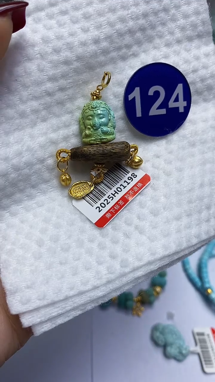 【闪购商品】绿松石吊坠银S925镶嵌124