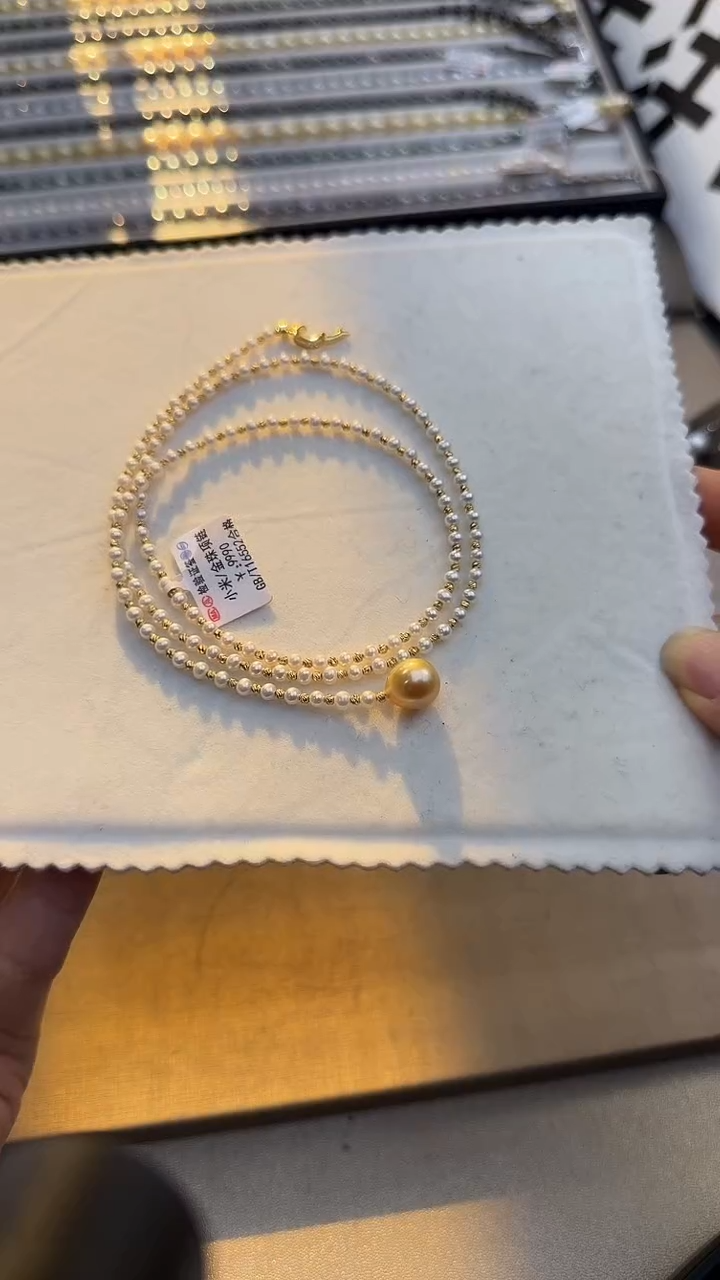 银S925镶嵌颈饰海水珍珠 XL2658