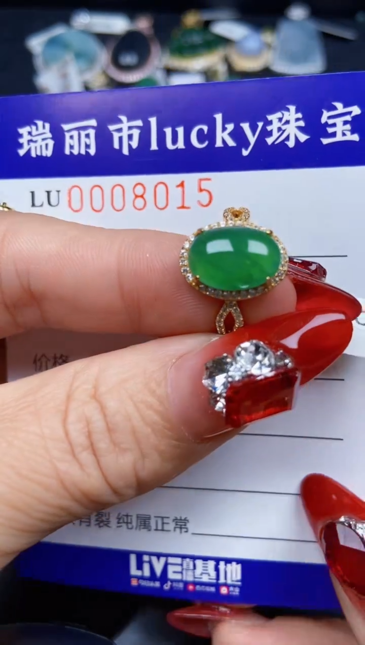 【闪购商品】翡翠颈饰银S925镶嵌8015