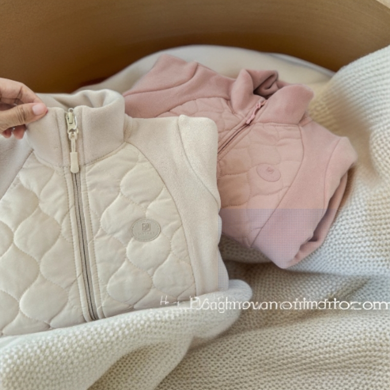 秋冬加厚奥粒绒立领拉链儿童夹棉防风外套棉衣