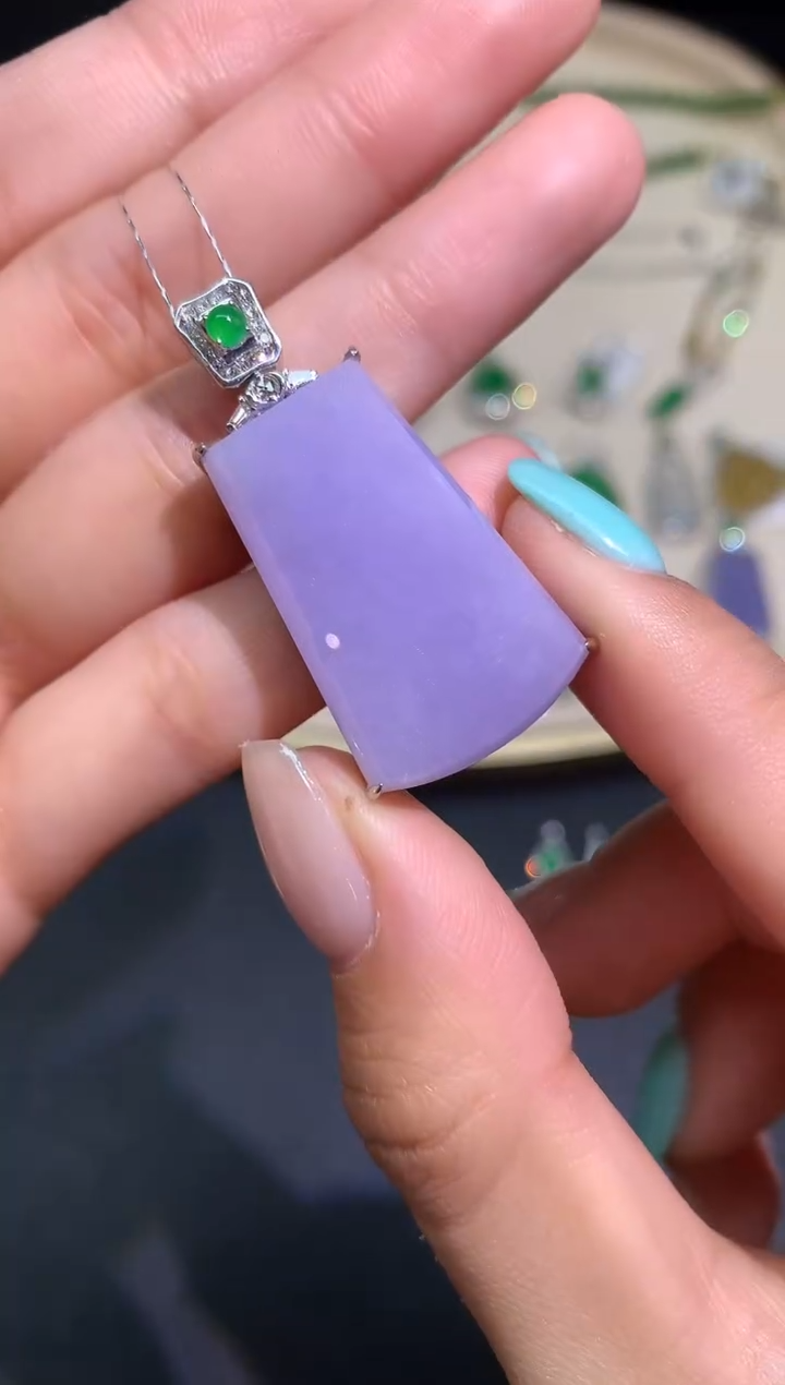 翡翠18K金镶嵌吊坠(不含链)吊坠A135|13800