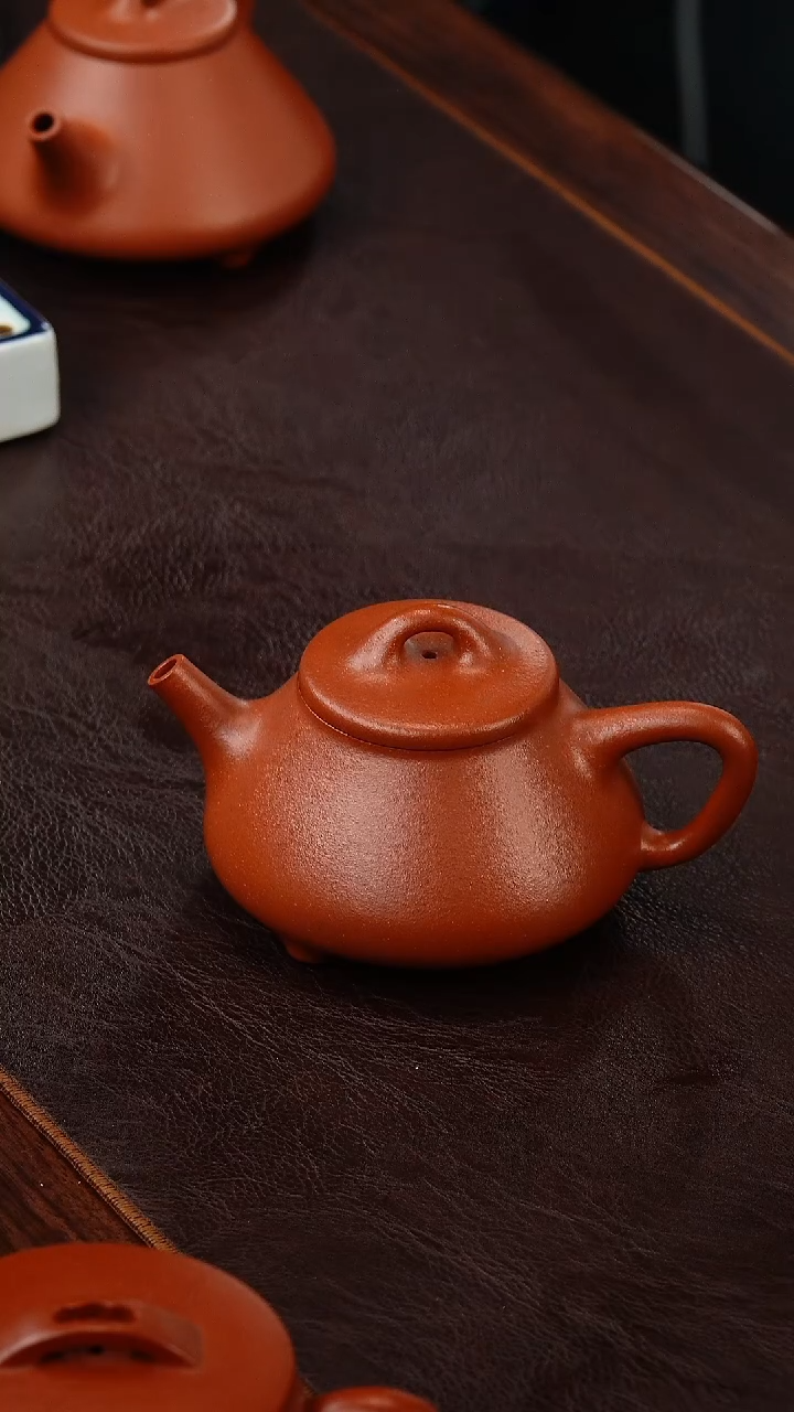 茶壶紫砂侯峰降坡泥士恒石瓢210cc