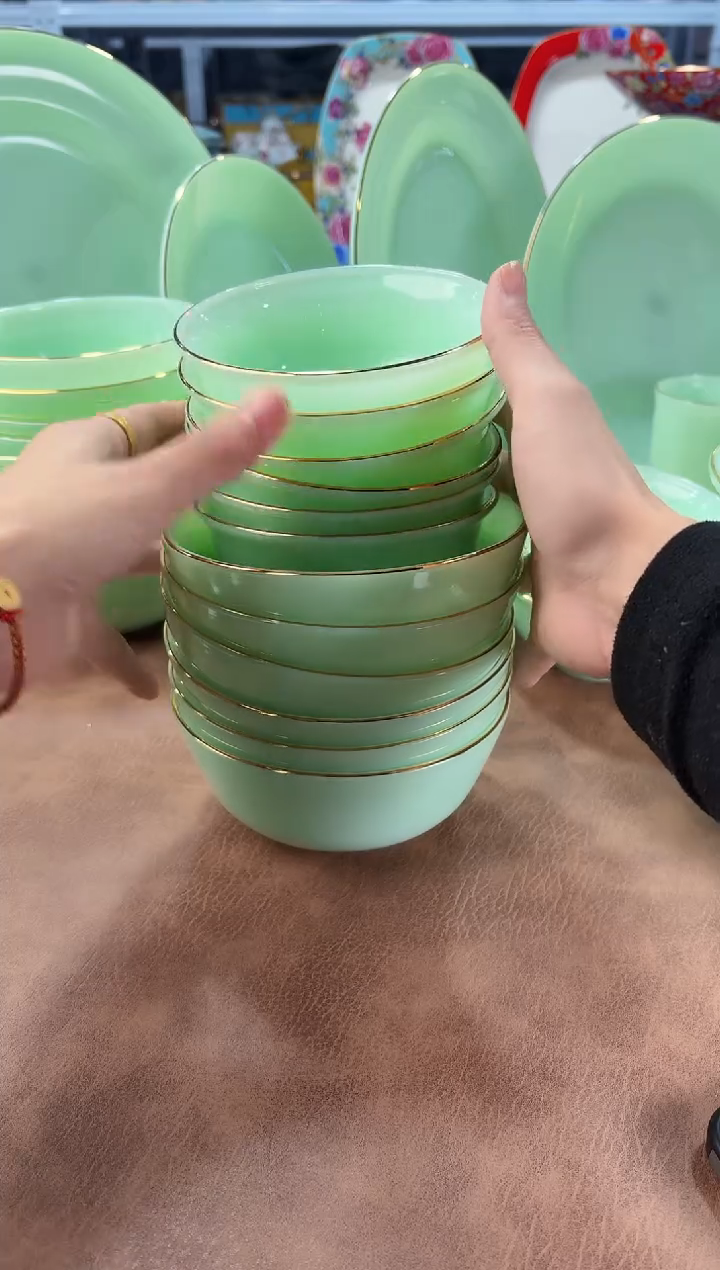 玉瓷4.5英寸饭碗6个5.5英寸饭碗6只