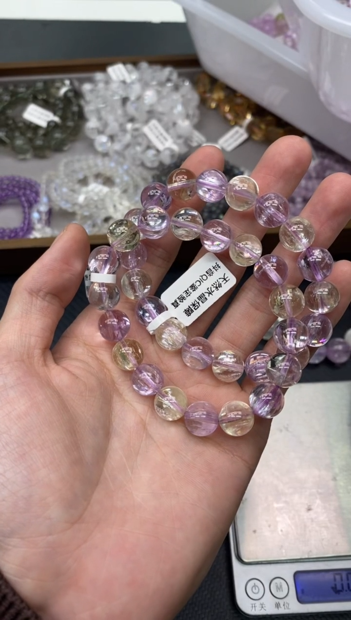 未镶嵌锂辉石手串A8彩锂辉11mm 多样性发其一