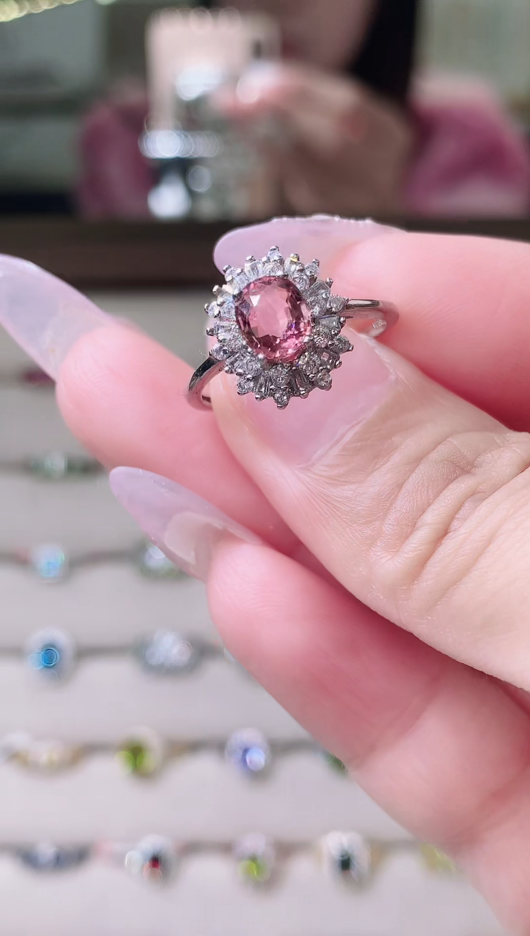 【闪购商品】碧玺戒指银S925镶嵌84-6  