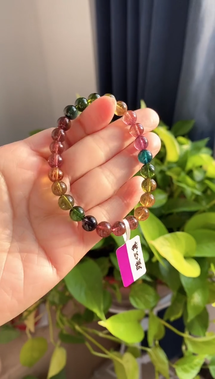 未镶嵌手链碧玺G2418素圈颜色微差