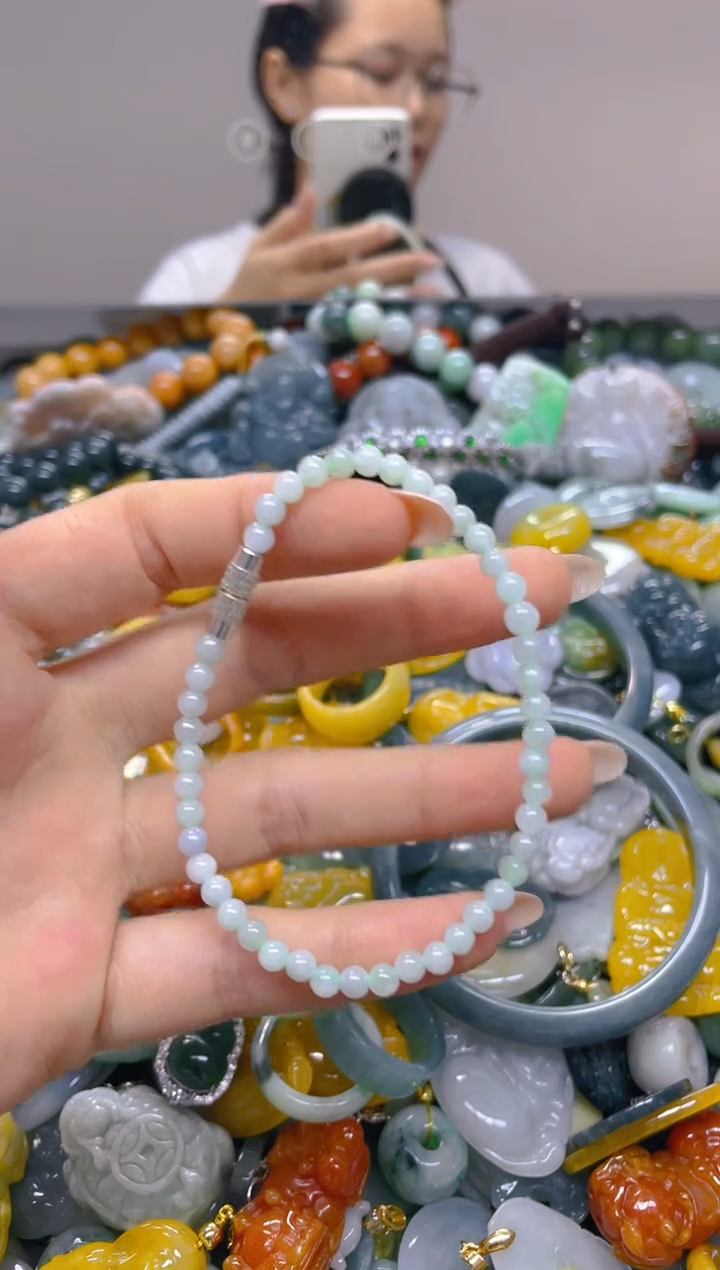 翡翠未镶嵌颈饰3MM/J/翡翠A货,1件也是批发价