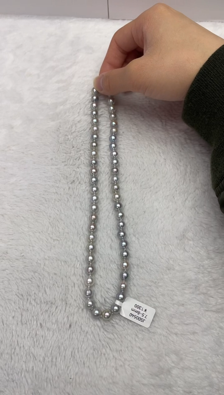 【闪购商品】海水珍珠项链未镶嵌AK真多麻7.5-8mm（多样性发一）