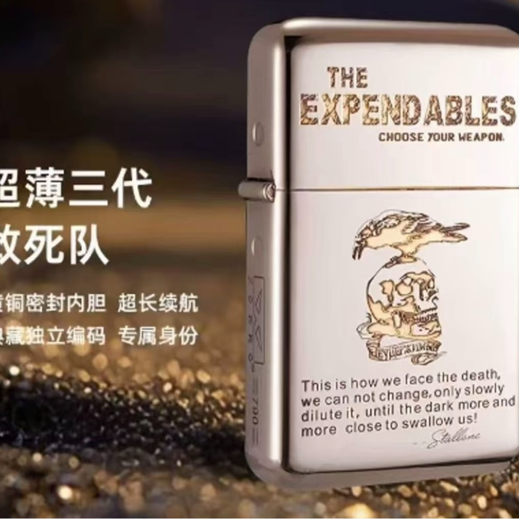 白镍敢死队三代限量 USA007/100（配戴官方礼盒）哈雷双面