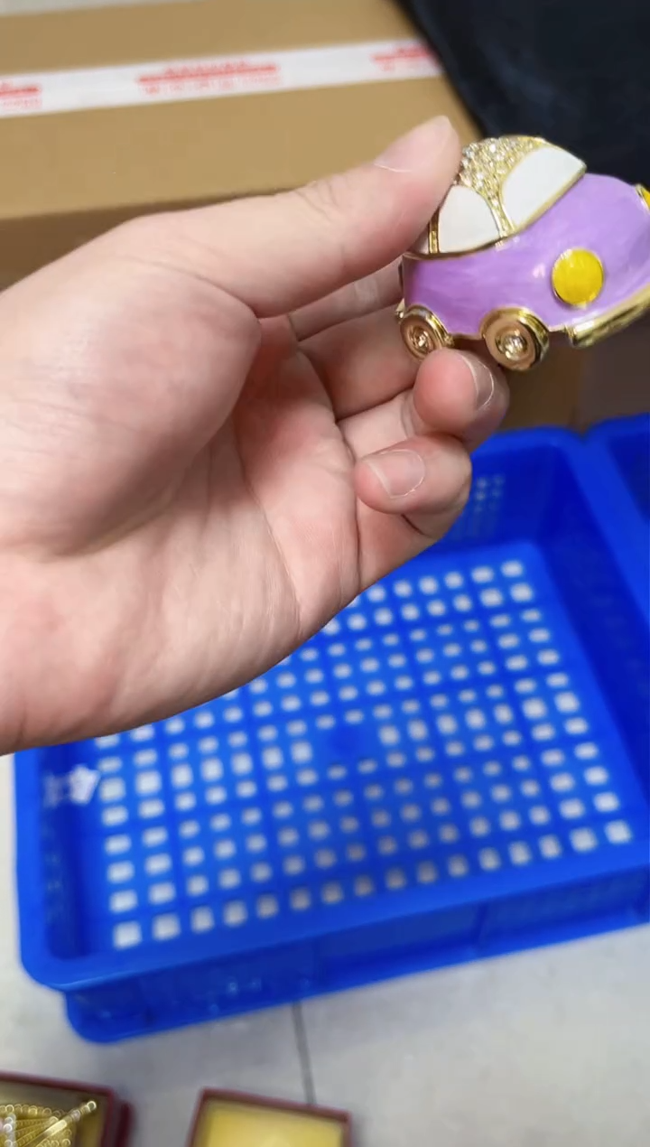 【闪购商品】瓷片年货节福福价格高质珐琅彩合金摆件首饰盒