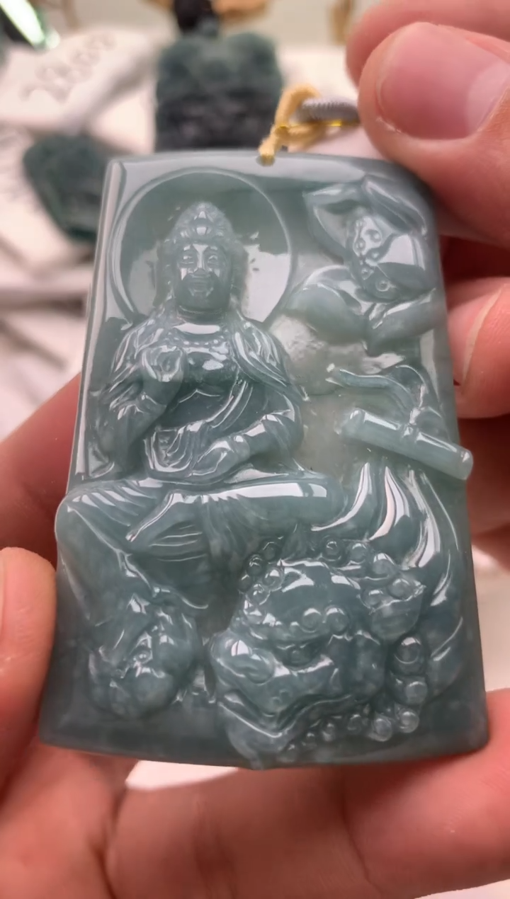 【闪购商品】翡翠颈饰未镶嵌文殊【品质一般介意慎拍】