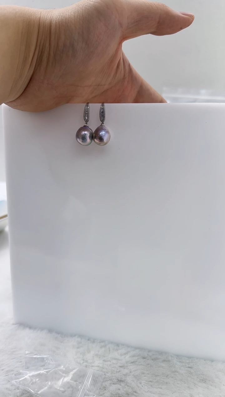 【闪购商品】淡水珍珠DA银S925镶嵌b696 耳钩