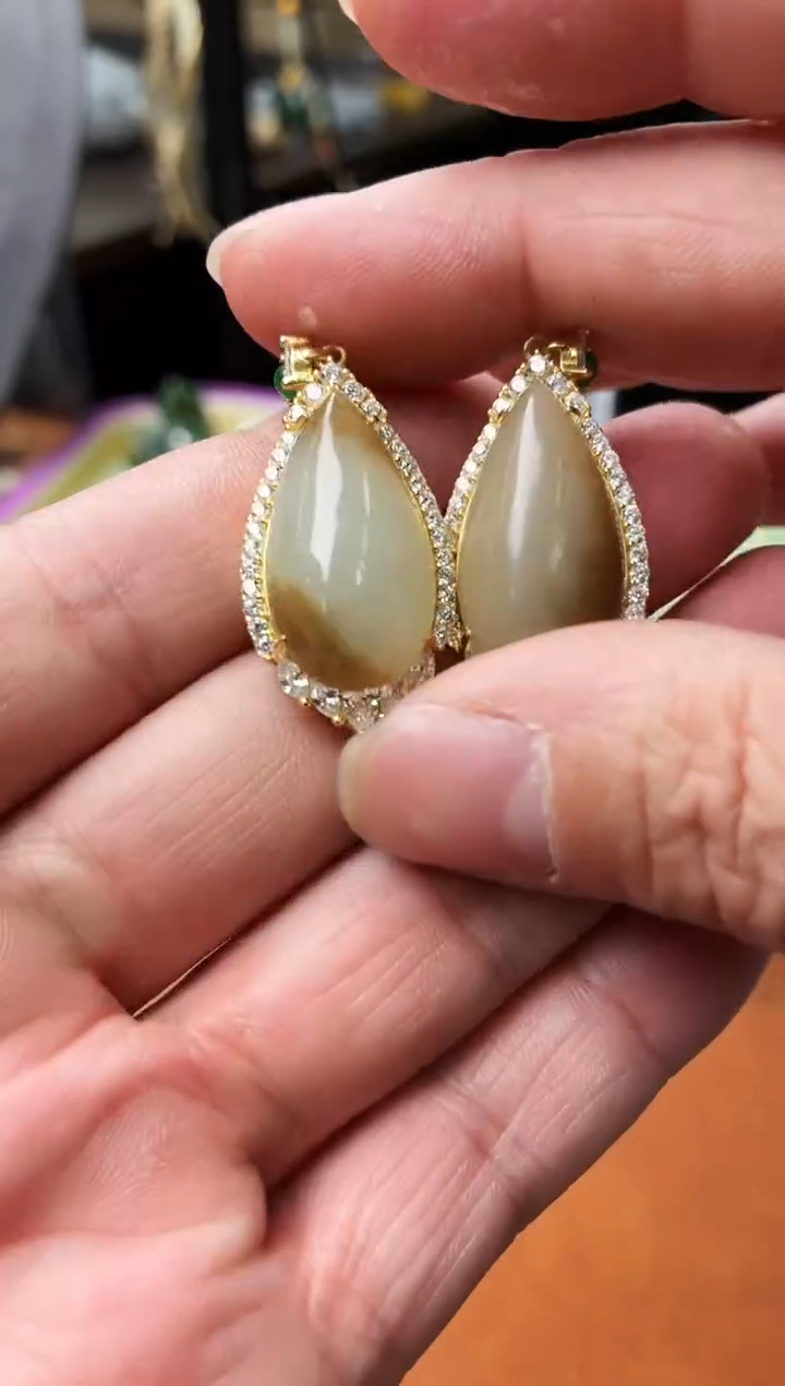 吊坠(不含链)银S925镶嵌和田玉u21多样性其一