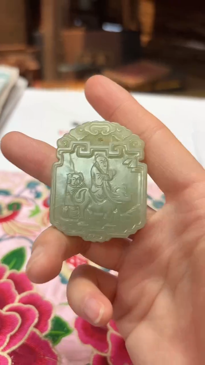 和田玉未镶嵌挂件q5