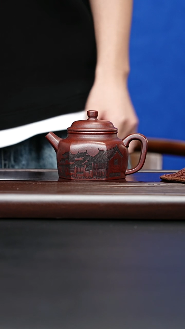 紫砂壶宜兴紫砂 江南德钟龙山古乌泥 周昌荣 283