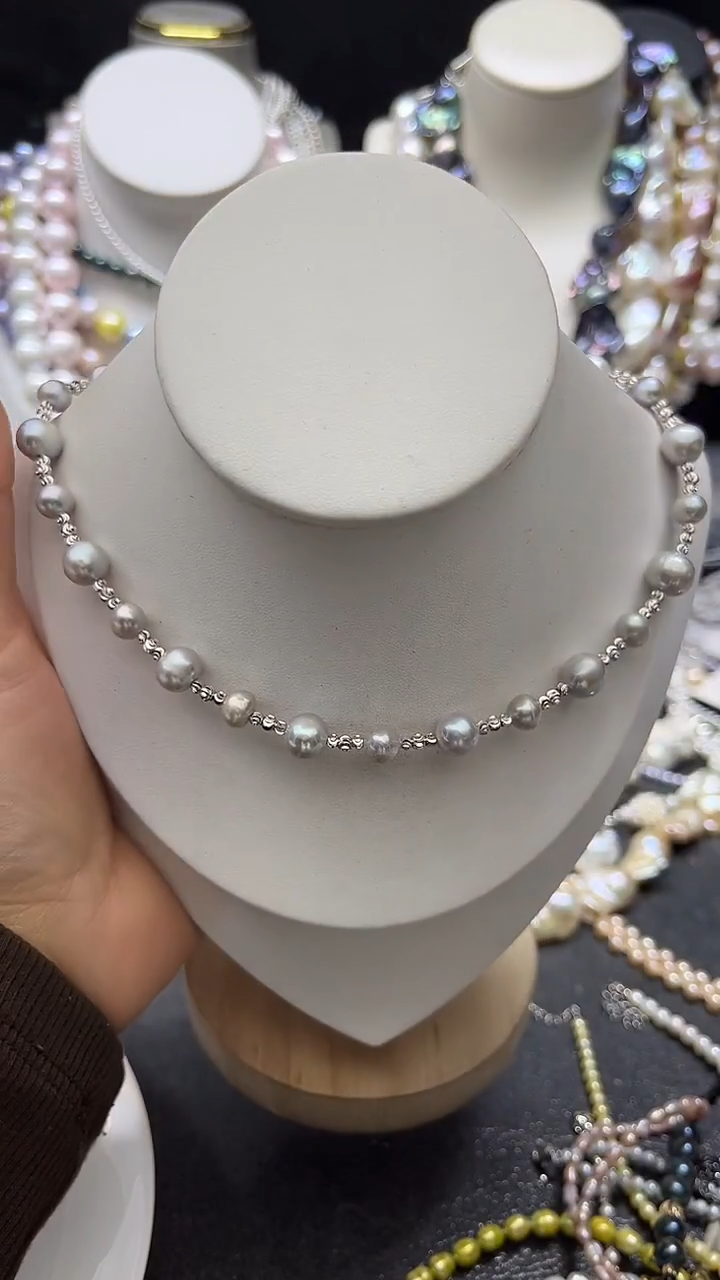 颈饰未镶嵌淡水珍珠多人