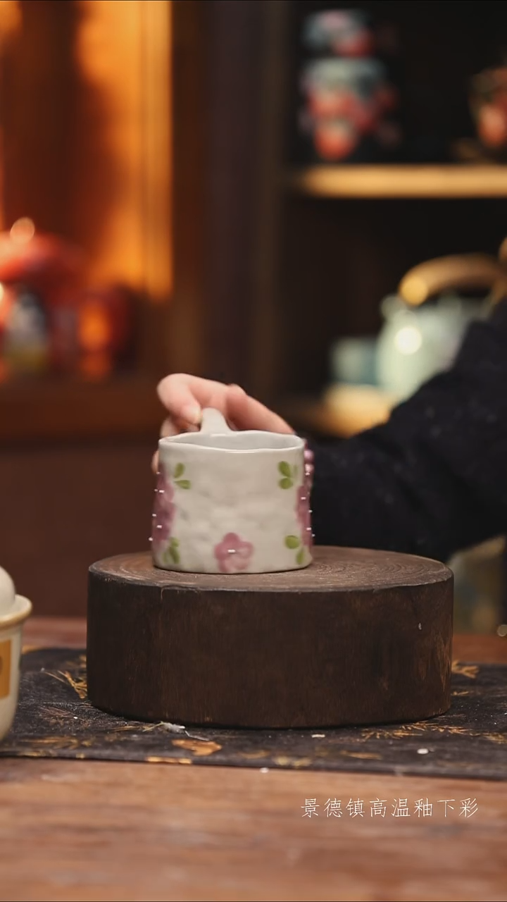 陶瓷景德镇高温釉下手绘陶瓷@L359@