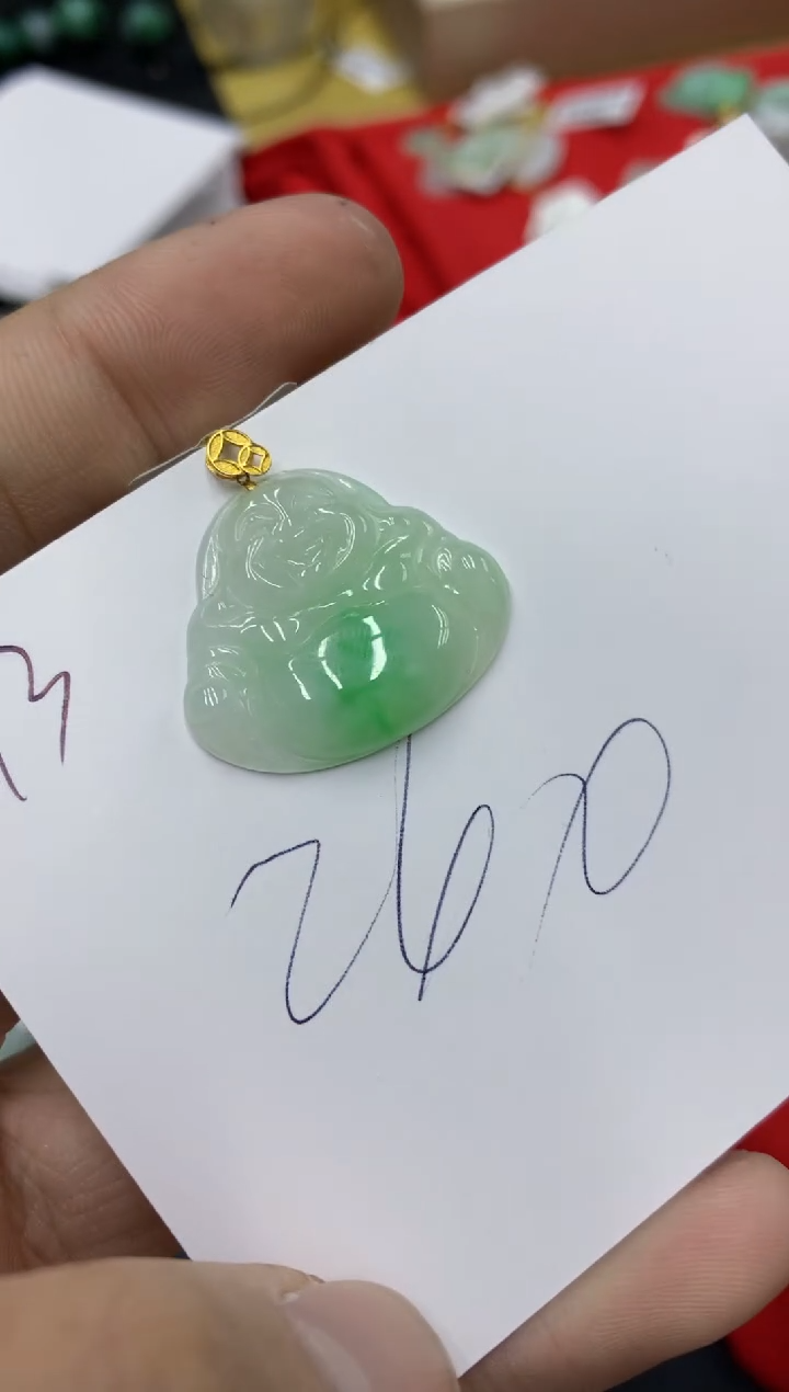 【闪购商品】翡翠颈饰18K金镶嵌号链接111111111